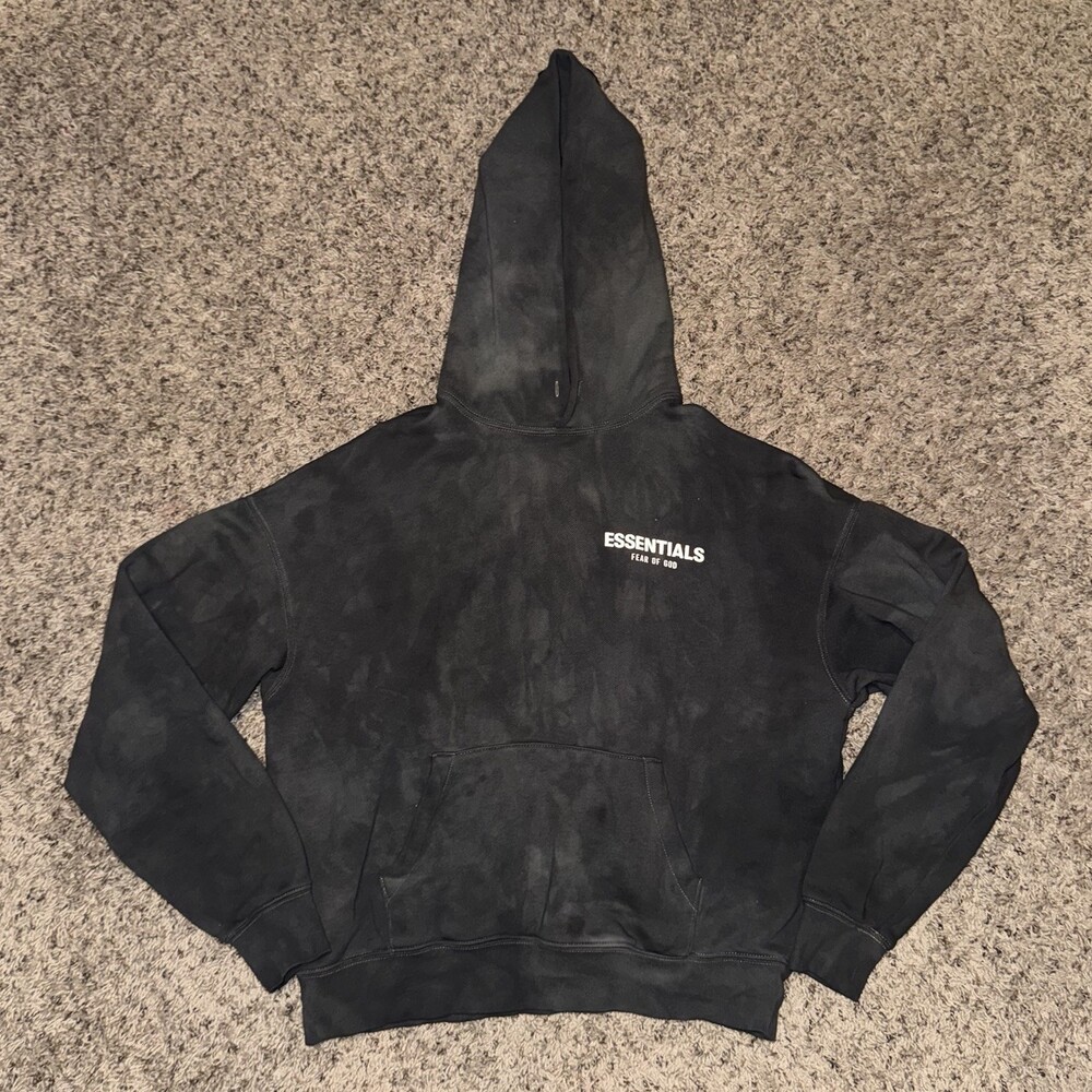 Fear Of God Essentials Hoodie (Dyed Washed Black) Unisex Kids Youth Size 12 XL